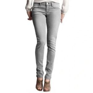 NWT GAP 1969 ALWAYS SKINNY SKIMMER COATED JEANS IN SILVER Size 25.A46
